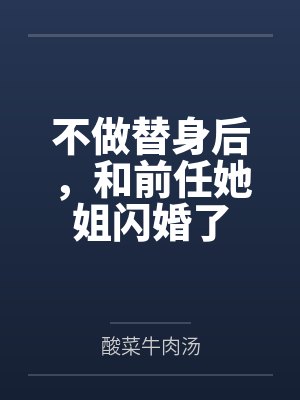 不做替身后，和前任她姐闪婚了