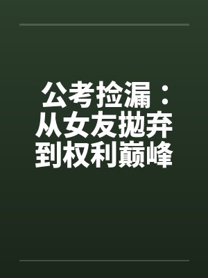 公考捡漏:从女友拋弃到权利巅峰 公考捡漏:从女友拋弃到权利巅峰